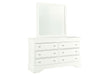 POMPEI METALLIC WHITE MIRROR - Home Furniture And More (Brentwood, MD)