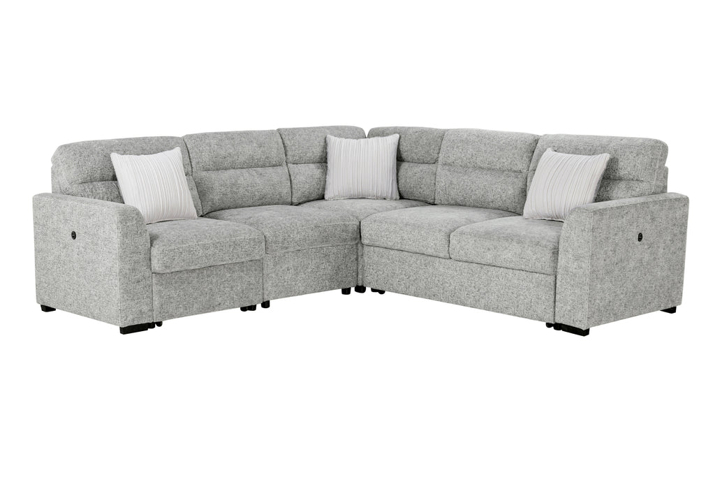 U9401 NICKEL SOFA BED SECTIONAL WITH 3 PILLOWS - Home Furniture And More (Brentwood, MD)