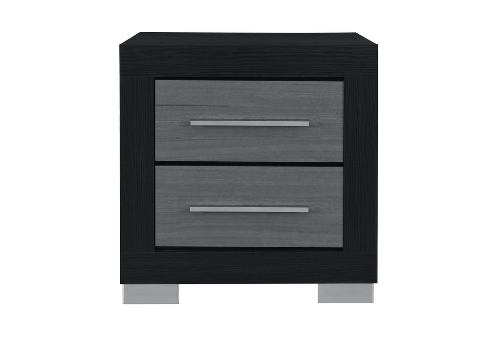 EMMA BLACK/GREY NIGHTSTAND - Home Furniture And More (Brentwood, MD)