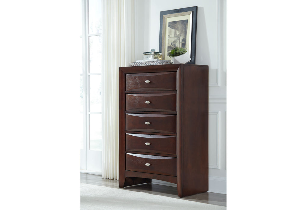LINDA NEW MERLOT CHEST - Home Furniture And More (Brentwood, MD)