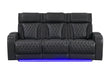 U8611 BLANCHE CHARCOAL POWER RECLINING SOFA WITH PHR AND LED - Home Furniture And More (Brentwood, MD)