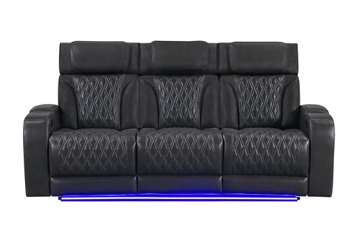 U8611 BLANCHE CHARCOAL POWER RECLINING SOFA WITH PHR AND LED - Home Furniture And More (Brentwood, MD)