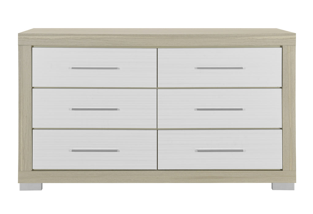 EMMA NATURAL/WHITE DRESSER - Home Furniture And More (Brentwood, MD)