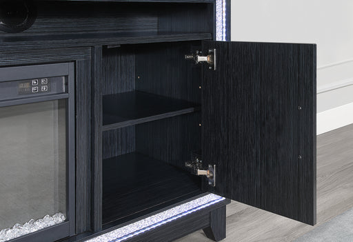 LILY DARK GREY ENT UNIT 72 INCH W/ LED, SPEAKERS, CRYSTAL INSERTS - Home Furniture And More (Brentwood, MD)