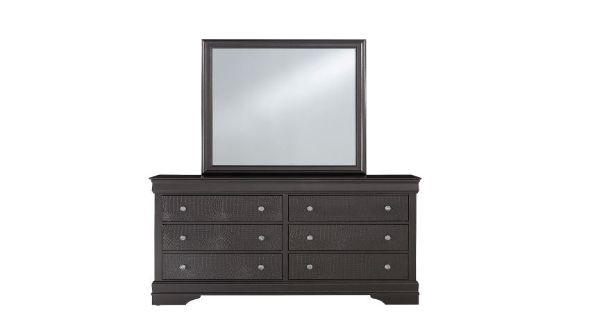 POMPEI METALLIC GREY QUEEN BED GROUP WITH LED - Home Furniture And More (Brentwood, MD)