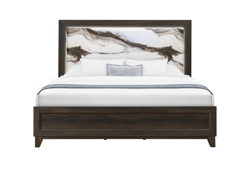 HARMONY BROWN TWIN BED WITH LED - Home Furniture And More (Brentwood, MD)