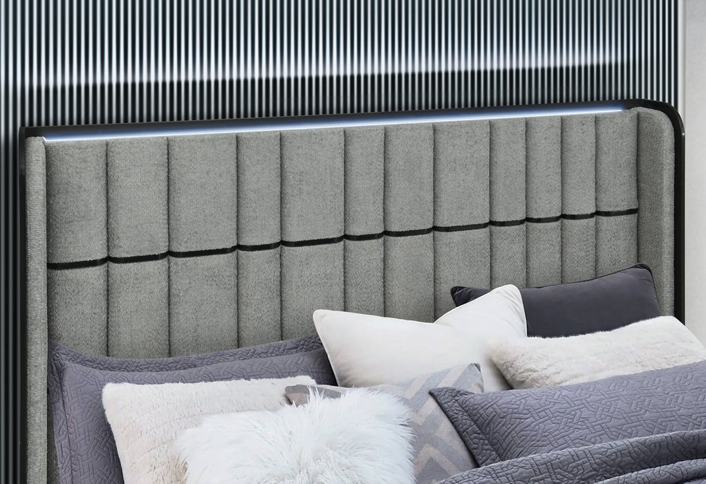 ISABELLA GREY QUEEN BED GROUP - Home Furniture And More (Brentwood, MD)