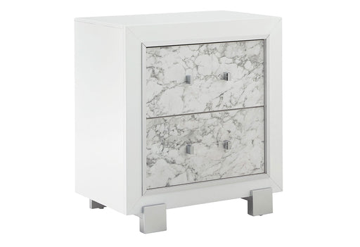 SANTORINI WHITE NIGHTSTAND - Home Furniture And More (Brentwood, MD)