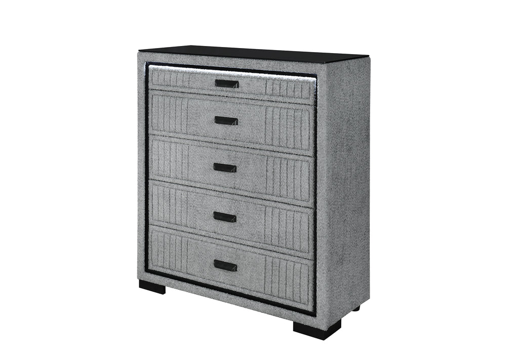 ISABELLA GREY CHEST WITH LED - Home Furniture And More (Brentwood, MD)