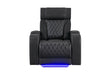 U8611 BLANCHE CHARCOAL POWER RECLINER WITH POWER HEADREST AND LED - Home Furniture And More (Brentwood, MD)