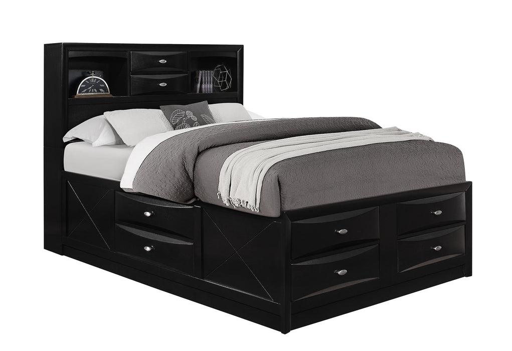 LINDA BLACK KING BED GROUP - Home Furniture And More (Brentwood, MD)