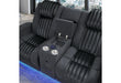 U8000 BLACK PWR REC SOFA/PWR CONSOLE REC LOVESEAT W/PHR - Home Furniture And More (Brentwood, MD)