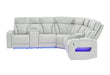 U8611 BLANCHE SILVER SECTIONAL WITH LED - Home Furniture And More (Brentwood, MD)