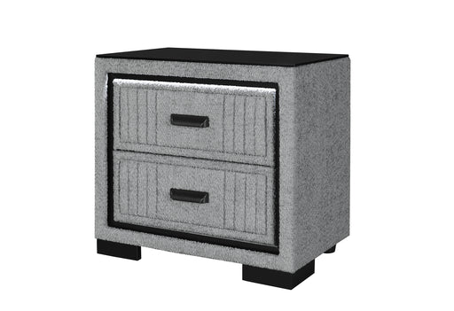 ISABELLA GREY NIGHTSTAND WITH LED - Home Furniture And More (Brentwood, MD)