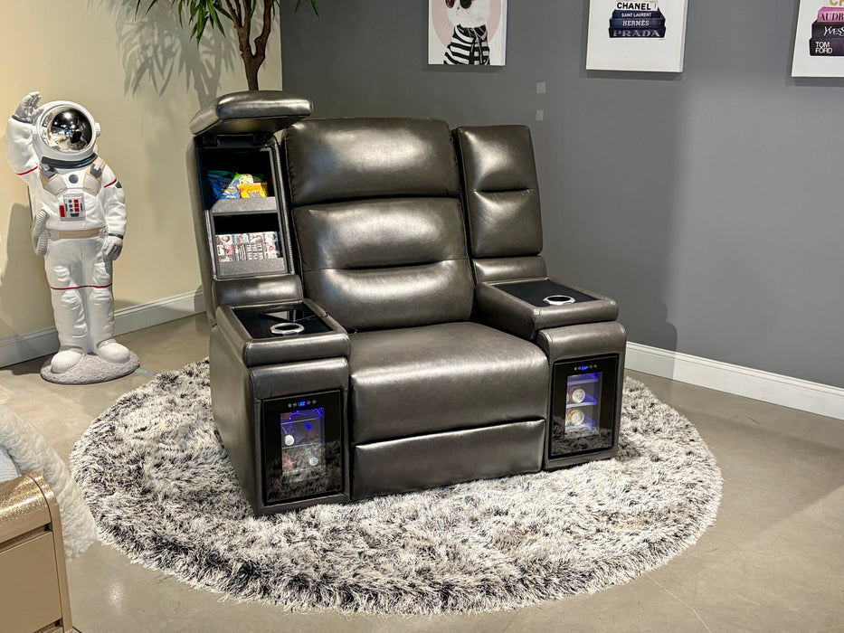 MVP BLANCHE BLACK POWER RECLINER WITH POWER HEADREST - Home Furniture And More (Brentwood, MD)