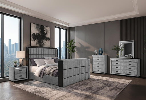 ISABELLA GREY KING BED GROUP - Home Furniture And More (Brentwood, MD)