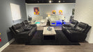 U8881/U8880 BLACK LEATHER PWR REC SOFA/PWR CON REC LOVESEAT/PWR REC - Home Furniture And More (Brentwood, MD)