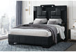 OSCAR BLACK QUEEN BED NO WOOD TRIM - Home Furniture And More (Brentwood, MD)