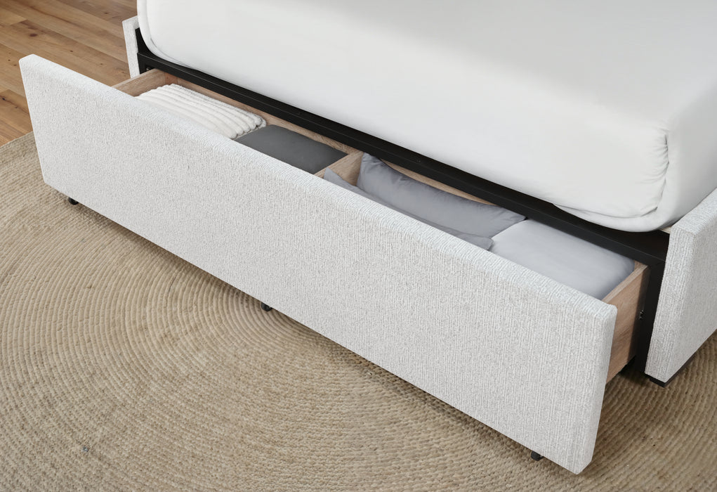 SADIE BEIGE KING BED WITH STORAGE - Home Furniture And More (Brentwood, MD)