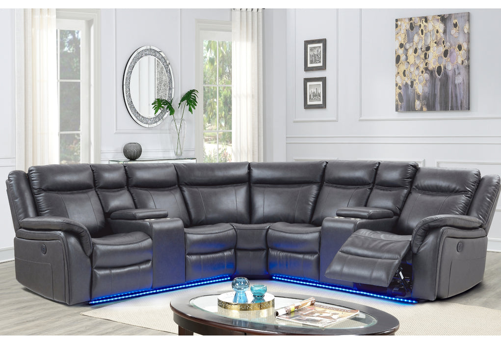 UM02 BLANCHE CHARCOAL SECTIONAL - Home Furniture And More (Brentwood, MD)