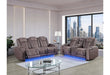 U8000 BROWN PWR REC SOFA/PWR CONSOLE REC LOVESEAT W/PHR - Home Furniture And More (Brentwood, MD)