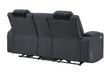 U8000 BLACK PWR CONSOLE REC LOVESEAT W/PHR, LED AND SPEAKER - Home Furniture And More (Brentwood, MD)
