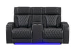 U8611 BLANCHE CHARCOAL PWR CON REC LOVESEAT WITH PHR, LED & SPEAKER - Home Furniture And More (Brentwood, MD)