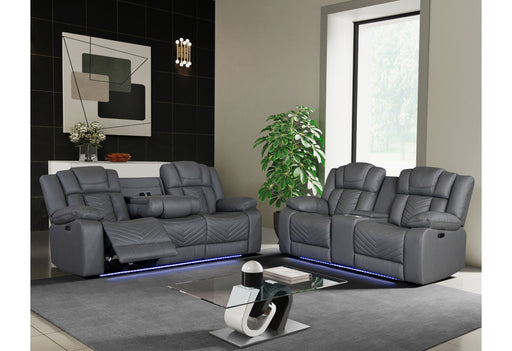 U7068/U7069 GREY 10 PWR REC SOFA/PWR CRLS W/LED & IMMERSE SPEAKERS - Home Furniture And More (Brentwood, MD)