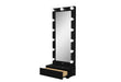 ELLA BLACK NARROW TALL MIRROR WITH DRAWER AND SPEAKER - Home Furniture And More (Brentwood, MD)