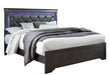 POMPEI METALLIC GREY FULL BED WITH LED - Home Furniture And More (Brentwood, MD)