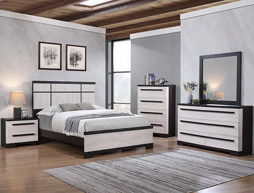 REMINGTON NIGHT STAND CHALK/EBONY - Home Furniture And More (Brentwood, MD)