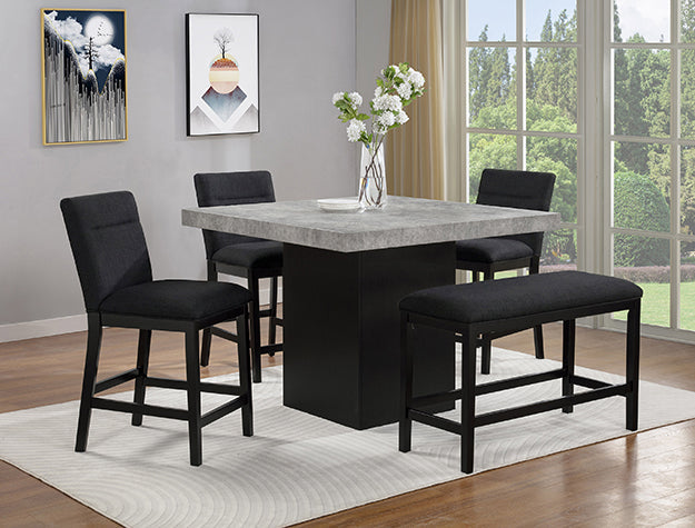 Sebastian Counter Height Bench Black - Home Furniture And More (Brentwood, MD)