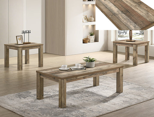 Theo 3-Pc Coffee Table Set-Reclaimed Wood - Home Furniture And More (Brentwood, MD)
