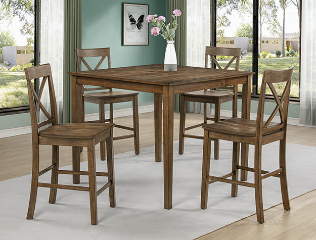 Theodore 5Pk Ct Ht Tbl Set Brown - Home Furniture And More (Brentwood, MD)