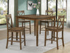 Theodore 5Pk Ct Ht Tbl Set Brown - Home Furniture And More (Brentwood, MD)