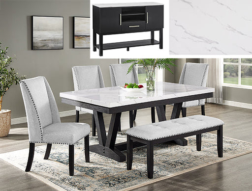 Vance Faux Marble Dining Table - Home Furniture And More (Brentwood, MD)